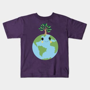 Earth Tree Planet Kids T-Shirt